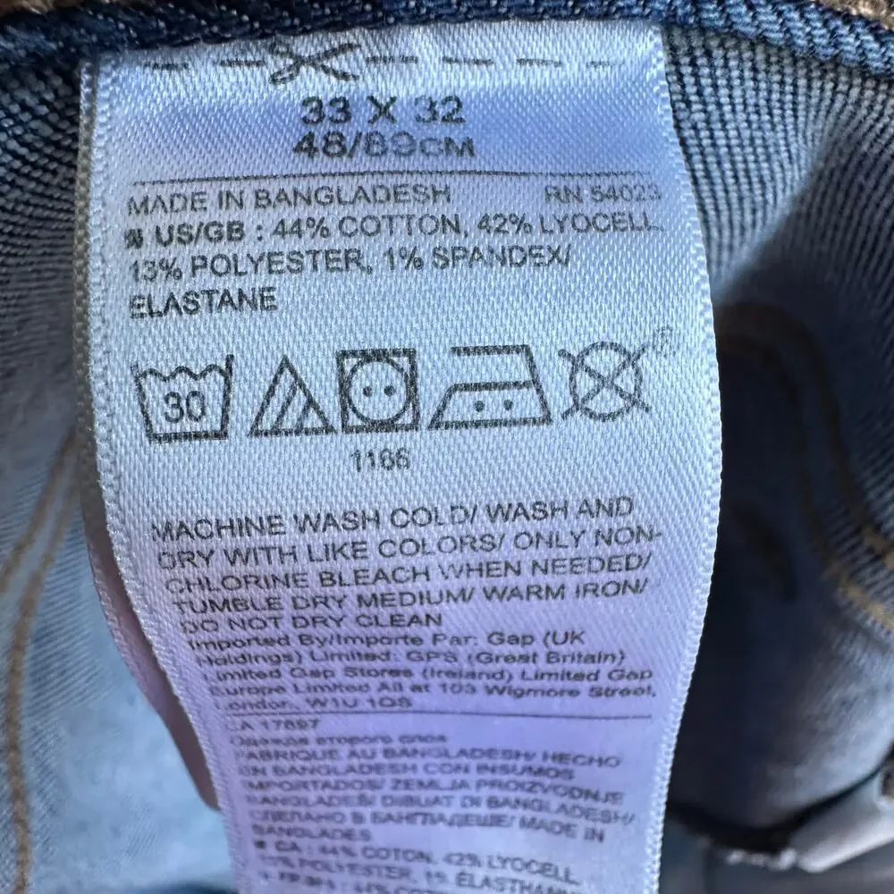 Banana Republic Traveler Jeans Mens 33x32 Slim Fit Stretch Medium Wash